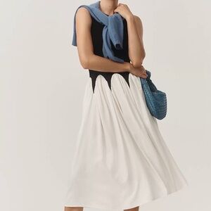 Anthropologie Petite Siempre Michelle Sleeveless Colorblock Midi Dress